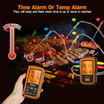 Wireless Digital Meat Thermometer with 4 Probes & Meat Injector, Upgraded 500FT Remote Range Cooking Food Thermometer for Grilling & BBQ & Oven & Kitchen, LCD