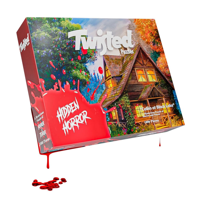 Hidden Horror Series: Cabin At Black Lake, 1000 Piece Adult Jigsaw Puzzle,