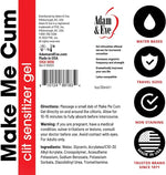 Make Me Cum Water Based Clitoral Sensitizer Clear Gel - Personal Sexual Lubricant for Women - Increases Sensitivity for Stronger Orgasm - Lube for Sex and Masturbation - Clear 1 oz.