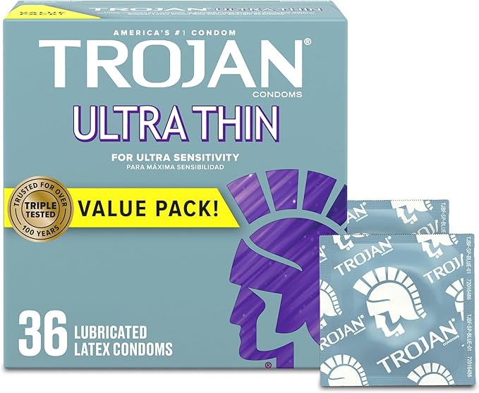 Ultra Thin Condoms For Ultra Sensitivity, Lubricated Condoms for Men, America’s Number One Condom, 36 Count Value Pack