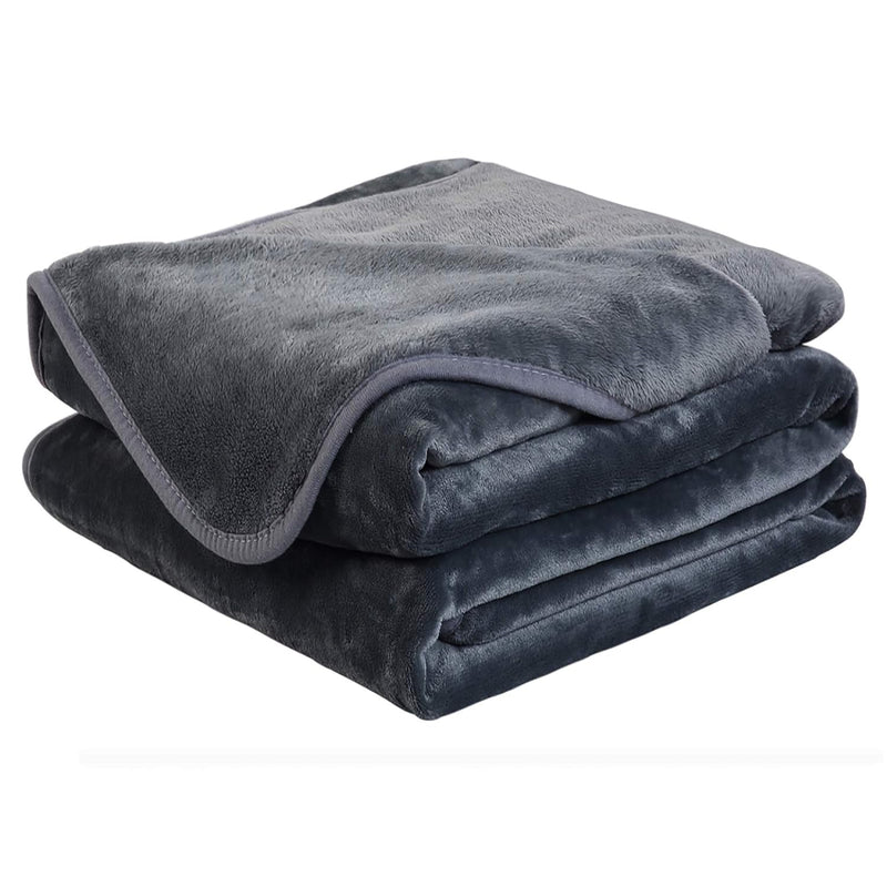 Soft California King Blanket Warm Fuzzy Microplush Lightweight Thermal Fleece Blankets For Couch Bed Sofa,102X108Inch,Dark Grey