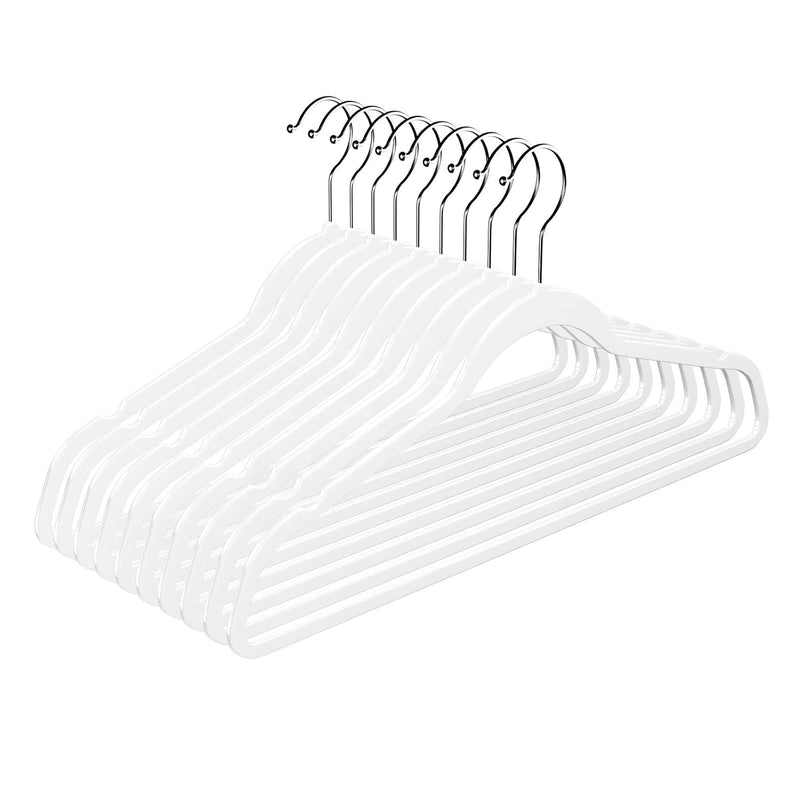 Hangers 50 Pack Non-Velvet Slim Plastic Hangers For Clothes -Heavy Duty Coat Han