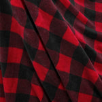 Buffalo Plaid Throw Blanket For Sofa Couch | Soft Flannel Fleece Red Black Checker Plaid Pattern Decorative Throw | Warm Cozy Lightweight Microfiber | 50 X 60 Inches