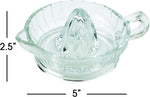 Citrus Juicer Reamer with Handle and Pour Spout, Heavyweight Glass, Clear