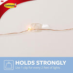 45 Mini Indoor Light Clips with 54 Command Strips - Damage-Free, No Tools