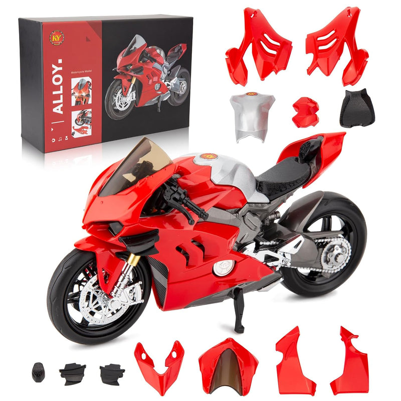 1:12 Ducati Take Apart Motorcycle Toy For Kids Boy Girl And Adult, Assembly To