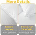 Goose Feather Down Comforter Queen Size - White Down Duvet Insert - Luxurious Fluffy Hotel Style Bedding Comforter - 100% Cotton Cover All Season - Queen Size (90x90 Inch)