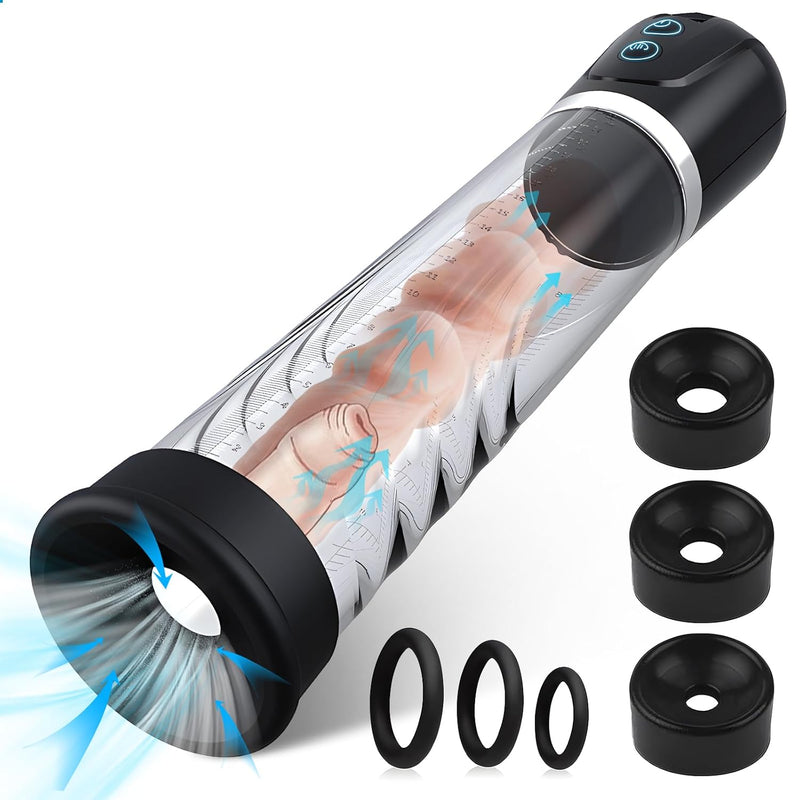 Electric Penis Vacuum Pump-Adult Male Toy Enlargement Extend Pump With 3 Automatic Suction Modes,Enhanced Penis Stimulation Automatic Male Masturbator Penis Pumps Male Sex Toys For Men Erections