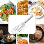 Spatula Set Stainless Steel Thin Metal Egg Spatula Flipper Slotted Frying Turners for Cooking 2pack (11.8inch)