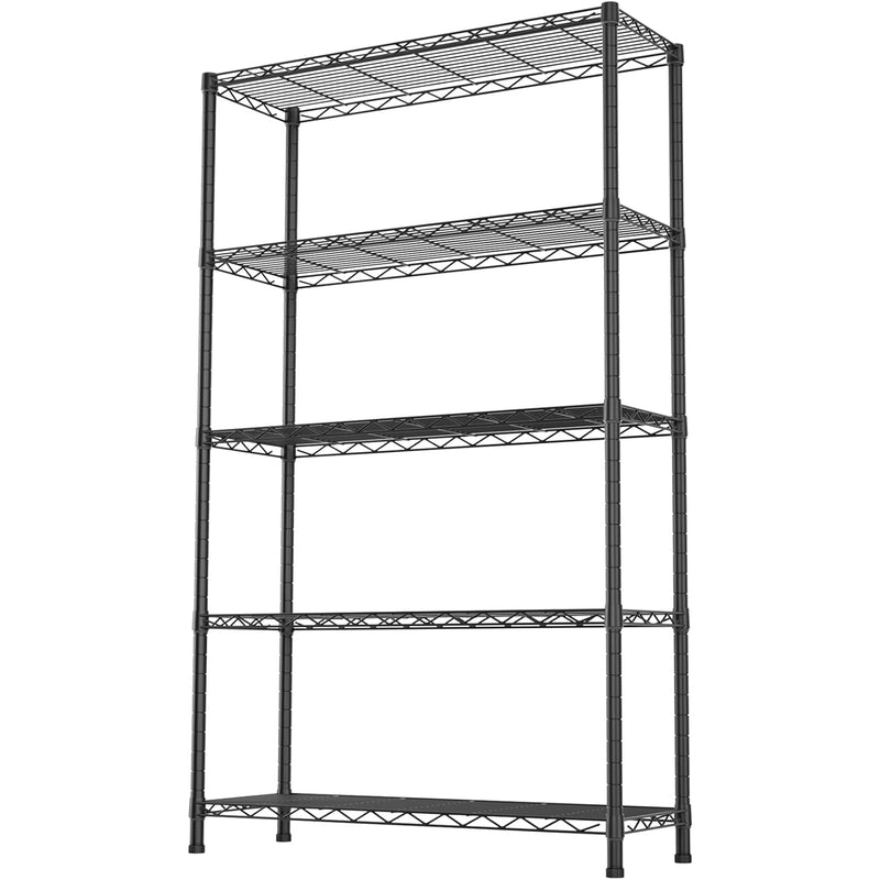 5 Tier Adjustable Shelf,Heavy Duty Storage Shelving Unit,Metal Organizer Wire Ra