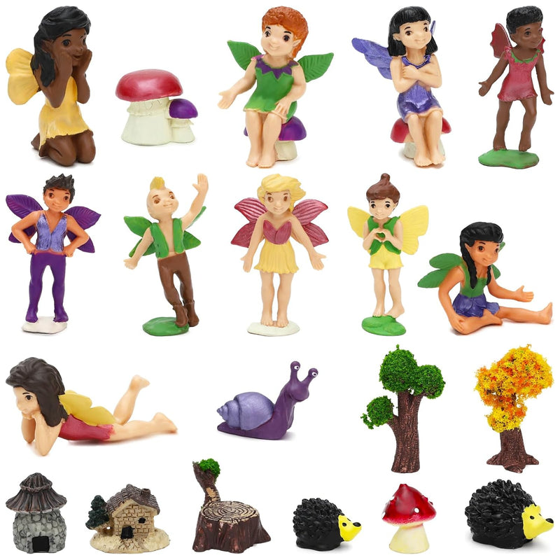 18 Pieces Small Fairy Figurines Hand Painted Fairy Figures Miniature Fairy