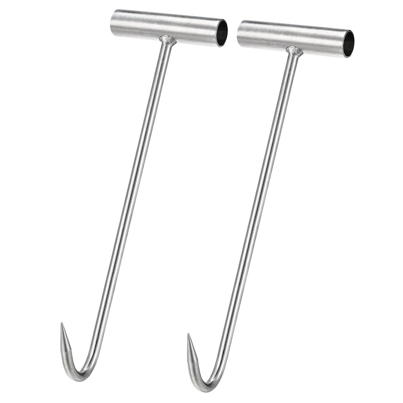 11.4Inch T-Handle Meat Boning Hook, Galvanized T Hooks For Kitchen Butcher Shop