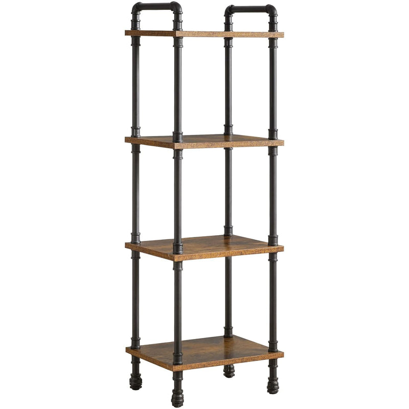 Industrial Pipe Ladder Shelf,4-Tier Vintage Style Book Shelf,Free Standing Units