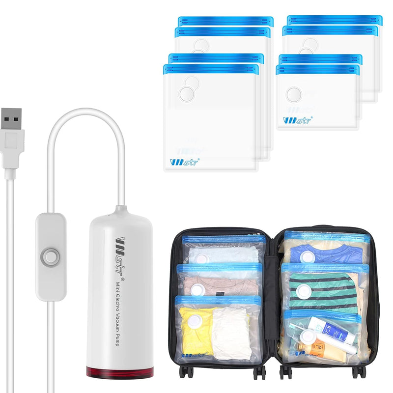 Travel Vacuum Storage Bags With Usb Electric Pump, Medium Small Space Saver Bags