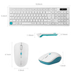 Wireless Keyboard And Mouse Combo, Quiet Full-Sized Wireless Keyboard And Adjustable Mouse, 2.4Ghz Usb Receiver, Ergonomic Wireless Keyboard And Mouse For Pc, Windows, Desktop, Laptop(White)