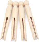 Wooden Traditional Clothespins (4.3 x 0.5 in, 50 Pack)