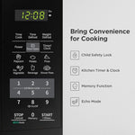 Countertop Microwave Oven with Sound On/Off, ECO Mode and Easy One-Touch Buttons, 0.7 Cu Ft, Black