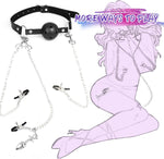 Sex Bondage BDSM Bondaged Restraints Set Sex Toy with Breathable Ball Gag Nipple Clamp Clitoris Clip & Analplug Included Adults SM Games Sex Toys for Couples