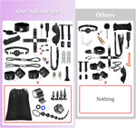 36Pcs BDSM Bondage Sex Toys Sets, Upgrade Restraints Gear & Accessories, Sex Toy Kit for Women and Couples, Adults Toys with Handcuffs Sex and Anal Plug and Storage Bag