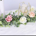 6 Pack Faux Eucalyptus Garland Plant, Artificial Vines Hanging Eucalyptus Leaves Greenery Garland for Wedding Backdrop Arch Wall Decor, 6 Feet/pcs UV Protected Indoor Outdoor