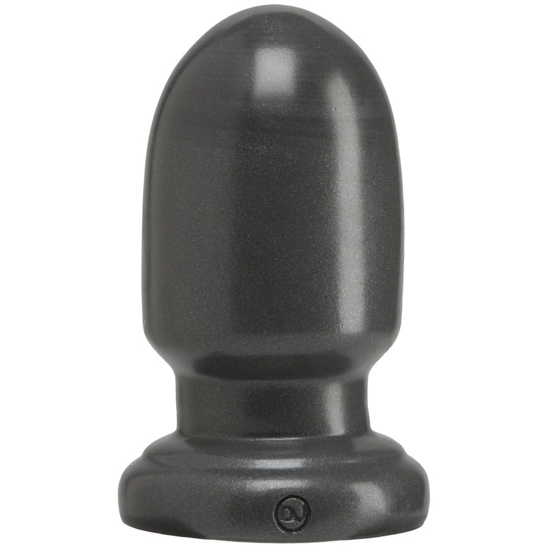 American Bombshell - Shell Shock (Small) - Vac-U-Lock Compatible Dildo/Butt Plug - For Adults Only, Gunmetal Grey