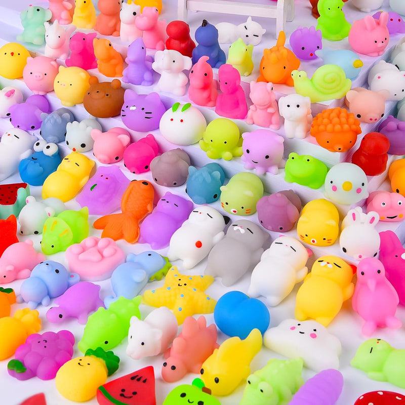 100 Pcs Mochi Squishy Toys For Party Favors For Kids Goodie Bags Stuffers, Squ