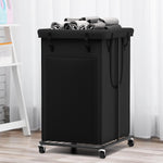 150L Large Laundry Hampers, Oxford Fabric Laundry Hampers Clothes Hampers, Metal Frame and Removable Bag Design with Wheels, Suitable for Bedroom, Bathroom, Dorm Room, Laundry Room (Black)