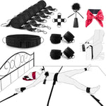 Sex Toys BDSM Bondage Restraints Sex Harness Adjustable Bed Restraints Sex Straps Kit Sex Sling Handcuffs Cross Strap Blindfold Tickler Feather Bondage Gear & Accessories Adult Couples Sex Games