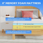 Base Foam Mattress 8 inch Mattress, CertiPUR-US Certified,Breathable Bed Mattress for Cooler Sleep Supportive & Pressure Relief,Removable Soft Cover,White Twin