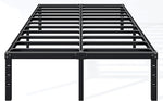 14 Inch Queen Bed Frame - Sturdy Metal Platform Queen Size, No Box Spring Needed, Heavy Duty, Easy Assembly, Strong Bearing Capacity, Under Bed Storage, Black