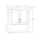 Somerset Two-Door Bathroom Storage, White Wall Cabinet, Color