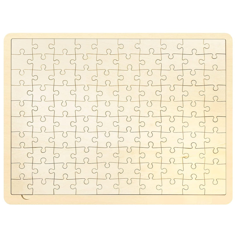 100 Piece Blank Puzzle With Puzzle Tray To Draw On, Each Piece Is Unique, M