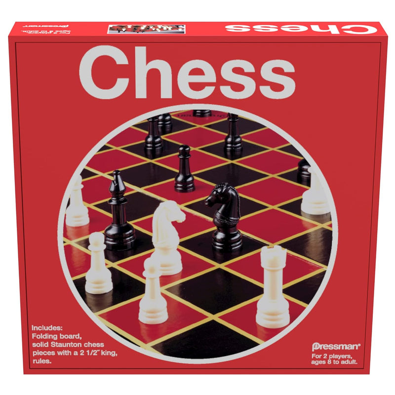 Pressman Toy Chess in Box, Red