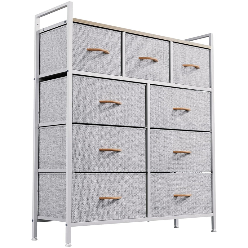 9-Drawer Fabric Dresser, Furniture Storage Tower Cabinet, Organizer For Bedroom,