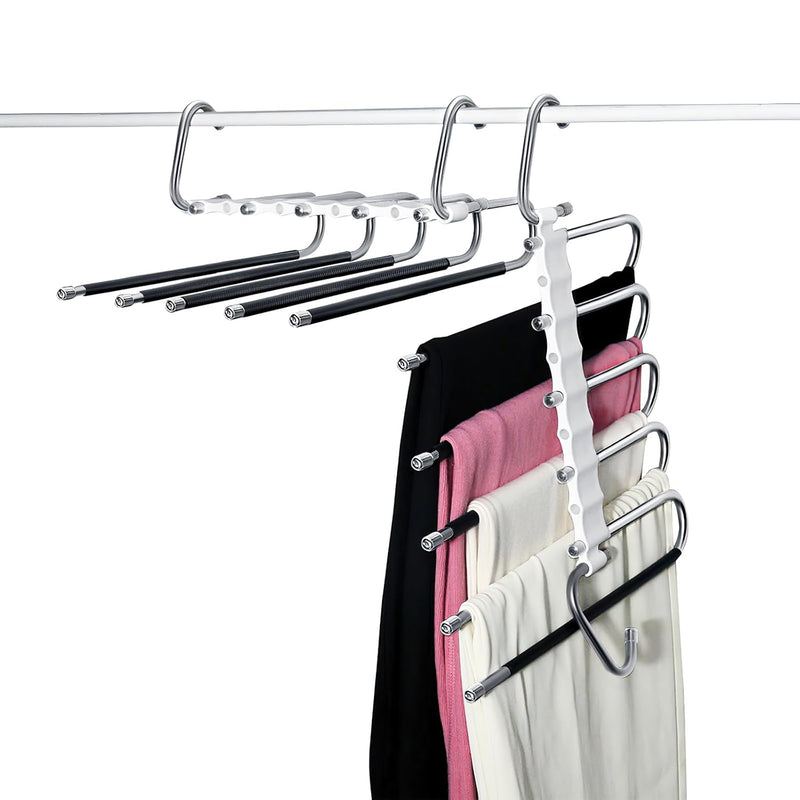 Pants Hangers Space-Saving: Non-Slip, Organize Multiple Types Of Pants With Ease