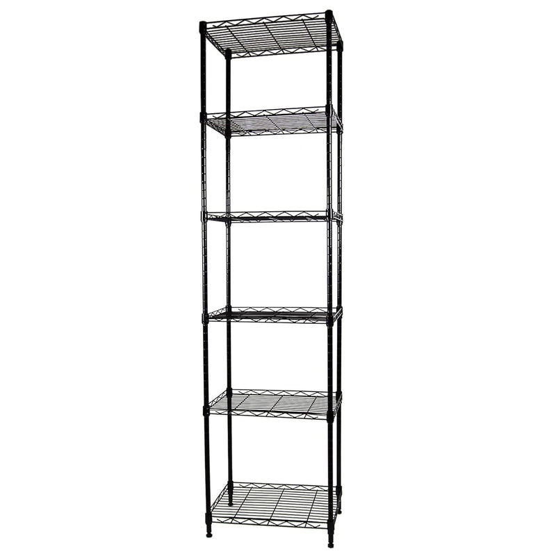 6-Tier Wire Shelving Adjustable Shelves Unit Metal Storage Rack For Laundry Bath