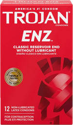 ENZ Natural Latex Non-Lubricated Condoms - 12 Count