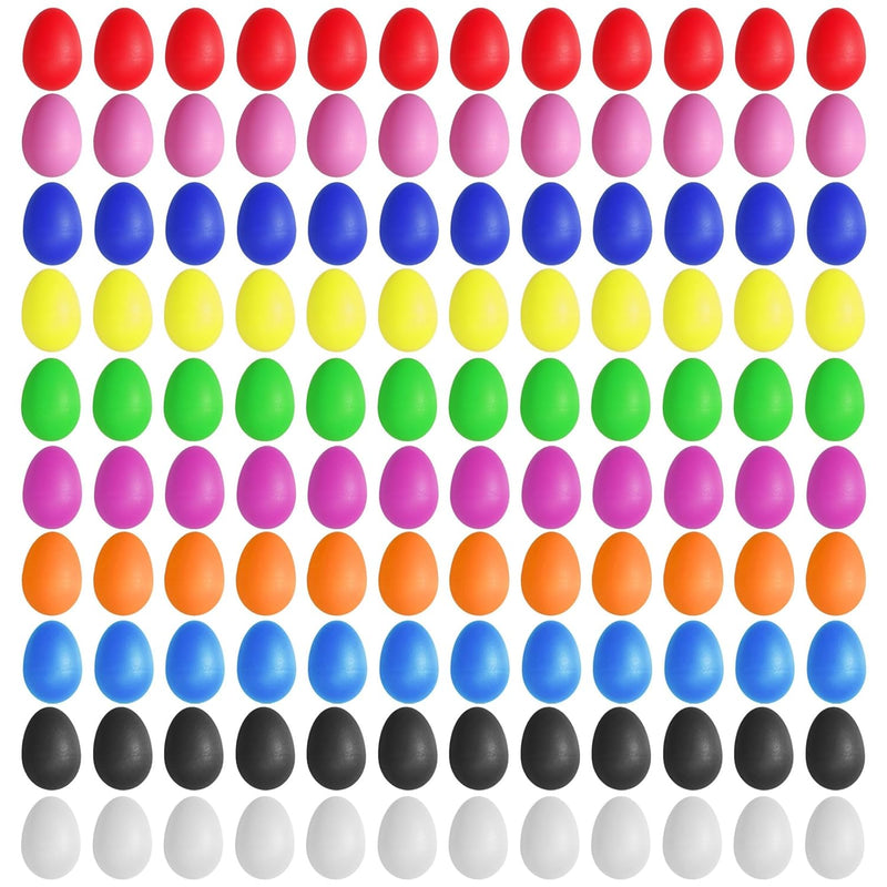 120 Pcs Plastic Egg Shakers Easter Egg Shaker Percussion Musical Maracas Eg