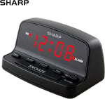 Digital Alarm Clock with Keyboard Style Controls, Battery Back-up, Easy to Use with Simple Operation, Black Case with Red LED Display