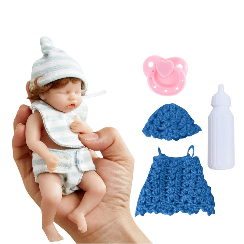 Reborn Baby Dolls, 6 Inch Mini Realistic Newborn Baby Girl Doll With Curly Roo