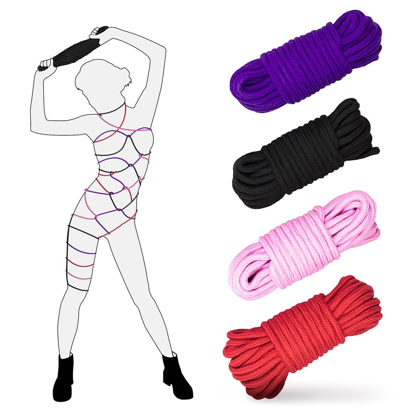 4 Pack Soft Cotton Rope 32 Feet 10M Bdsm Shibari Bondage Rope Restraint Kits Adult Sex Toys For Women Couples