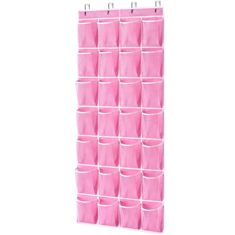 28 Pockets Hanging Shoe Organizer, Over The Door Shoe Organizer, Hanging Door Sh