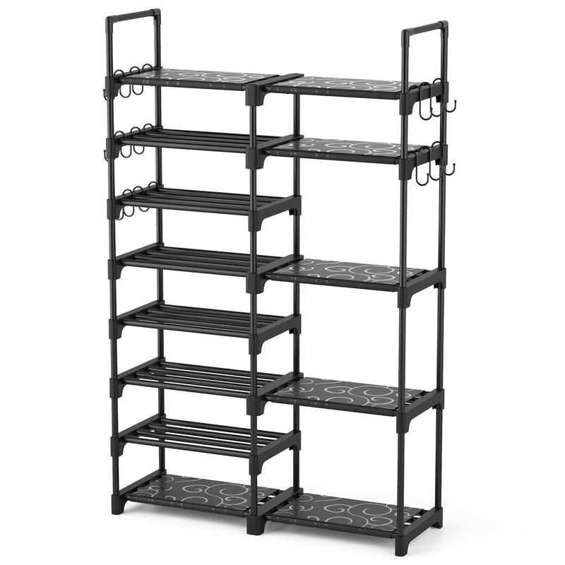 Shoe Rack Organizer, 8-Tier Metal Shoe Rack For Closet Entryway Garage, 26-32 Pa