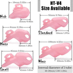 HT-V4 Chastity Cage for Men | 5 Adjustable Wide Rings & 6 Colors | Beginner-Friendly | Adult Sex Toy with Sizing Guide (Pink, Standard)