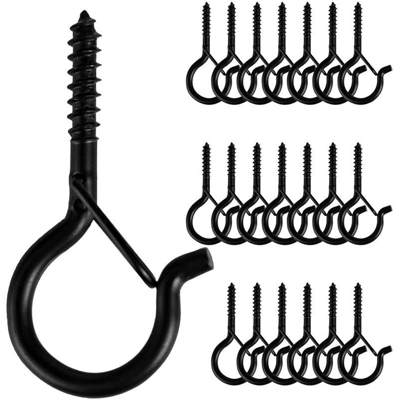 20 Pcs Q-Hanger, Screw Hooks For Outdoor String Lights, Safety Buckle Design, Ea