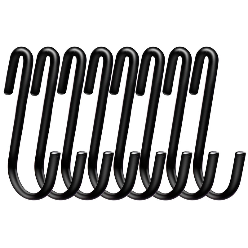 30 Pack Heavy Duty S Hooks Black S Shaped Hooks Hanging Hangers Pan Pot Holder R