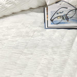 California King Seersucker Comforter Set With Sheets Ivory Bed In A Bag 7-Pieces Cal King All Season Bedding Sets With Comforter, Pillow Sham, Flat Sheet, Fitted Sheet, Pillowcase