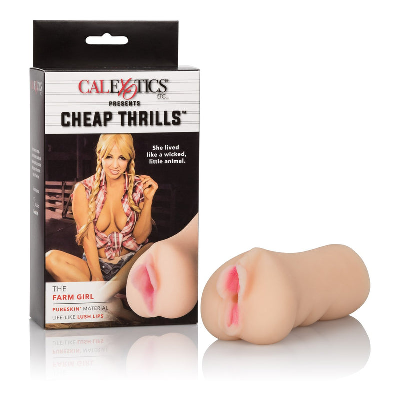 Cheap Thrills The Farm Girl - Travel Sized Male Masturbator - Silicone Masturbation Sleeve - 4.75-Inch Adult Male Sex Toy - Ivory