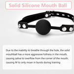 Leather Restraints Ball Mouth Plug Silicone Bondage Ball Gag Silicone Bondage Ball Gag for Sex, BDSM Restraints Toys Sex Gag Muzzles (B3)