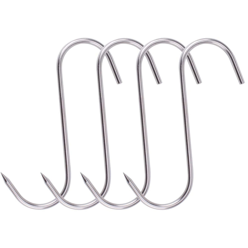 8 Inch 6Mm Meat Hook S-Hooks Stainless Steel Meat Hooks For Hanging Processing B